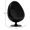 
Egg Design Armchair - Upholstered in Fabric - Eny image 7