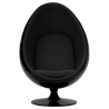 Buy 
Egg Design Armchair - Upholstered in Fabric - Eny Black 59312 - in the UK