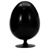 Buy 
Egg Design Armchair - Upholstered in Fabric - Eny Black 59312 in the United Kingdom