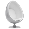 Buy 
Egg Design Armchair - Upholstered in Fabric - Eny Light grey 59313 - prices