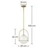 Glass Ball Ceiling Lamp - Golden Pendant Lamp - Anette image 7