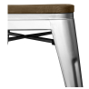 Buy Industrial Design Stool - Wood & Steel - 45cm -Stylix White 58350 home delivery