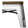 Industrial Design Stool - Wood & Steel - 45cm -Stylix image 7