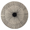 Buy Round Design Rug - Wool - Iris Beige / Black 21716 - in the UK