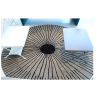 Buy Round Design Rug - Wool - Iris Beige / Black 21716 - prices