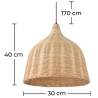 Buy Bamboo Ceiling Lamp - Boho Bali Design Pendant Lamp - Baro Natural wood 59355 in the United Kingdom