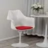 Dining Chair with Armrests - White Swivel Chair -Tulipan image 7