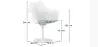 Dining Chair with Armrests - White Swivel Chair -Tulipan image 7
