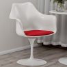 Dining Chair with Armrests - White Swivel Chair -Tulipan image 7