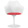 Buy Dining Chair with Armrests - White Swivel Chair -Tulipan Red 59259 - prices