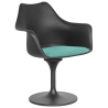 Buy Dining Chair with Armrests - Black Swivel Chair - Tulipan Turquoise 59260 - in the UK
