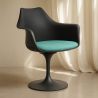 Dining Chair with Armrests - Black Swivel Chair - Tulipan image 7