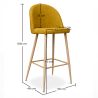 Fabric Upholstered Stool - Scandinavian Design - 76cm - Evelyne image 7