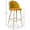 Fabric Upholstered Stool - Scandinavian Design - 76cm - Evelyne image 7