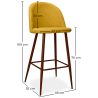 Fabric Upholstered Stool - Scandinavian Design - 76cm - Evelyne image 7