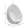 Hanging Egg Design Armchair - Upholstered in Fabric - Eny image 7