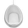 Buy Hanging Egg Design Armchair - Upholstered in Fabric - Eny Light grey 59352 - in the UK