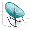 Buy Outdoor Chair - Garden Rocking Chair - Acapulco Black 59411 with a guarantee