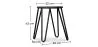 Round Stool - Industrial Design - Wood & Steel - 43cm - Hairpin image 7