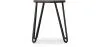Round Stool - Industrial Design - Wood & Steel - 43cm - Hairpin image 7