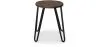 Round Stool - Industrial Design - Wood & Steel - 43cm - Hairpin image 7
