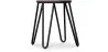 Round Stool - Industrial Design - Wood & Steel - 43cm - Hairpin image 7