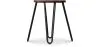 Round Stool - Industrial Design - Wood & Steel - 43cm - Hairpin image 7