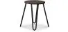 Round Stool - Industrial Design - Wood & Steel - 43cm - Hairpin image 7
