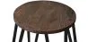 Round Stool - Industrial Design - Wood & Steel - 43cm - Hairpin image 7