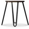 Round Stool - Industrial Design - Wood & Steel - 43cm - Hairpin image 7