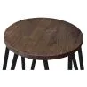 Round Stool - Industrial Design - Wood & Steel - 43cm - Hairpin image 7