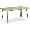 Buy Rectangular Dining Table - Industrial Style - Wood and Metal - 150cm - Hairpin Natural wood 59465 - in the UK