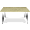 Buy Rectangular Dining Table - Industrial Style - Wood and Metal - 150cm - Hairpin Natural wood 59465 at Privatefloor