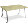 Buy Rectangular Dining Table - Industrial Style - Wood and Metal - 150cm - Hairpin Natural wood 59465 in the United Kingdom