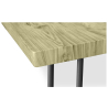 Buy Rectangular Dining Table - Industrial Style - Wood and Metal - 150cm - Hairpin Natural wood 59465 with a guarantee