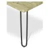 Rectangular Dining Table - Industrial Style - Wood and Metal - 150cm - Hairpin image 7