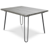 Buy 120x90 Dining table - Hairpin legs - Wood and metal Grey 59464 in the United Kingdom