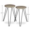Set of 2 Side Tables - Industrial Design - Wood and Metal - Hairpin image 7