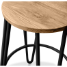 Buy Round Stool - Industrial Design - Wood & Metal - 74cm - Hairpin Black 59487 home delivery