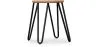 Round Bar Stool - Industrial Design - Wood & Steel - 44cm - Hairpin image 7