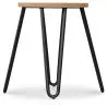 Round Bar Stool - Industrial Design - Wood & Steel - 44cm - Hairpin image 7