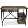 Buy Wooden Desk with Drawers - Industrial Design - Nashville Natural wood 59280 at Privatefloor