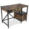 Buy Wooden Desk with Drawers - Industrial Design - Nashville Natural wood 59280 in the United Kingdom