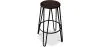 Round Stool - Industrial Design - Wood & Metal - 66cm - Hairpin image 7