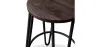 Round Stool - Industrial Design - Wood & Metal - 66cm - Hairpin image 7