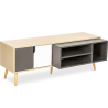 Buy Wooden TV Stand - Scandinavian Design - Bjorn Grey 59659 in the United Kingdom