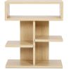 Scandinavian style low shelf with 5 compartments - Wood image 7
