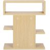 Scandinavian style low shelf with 5 compartments - Wood image 7