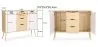 Wooden Sideboard - Scandinavian Design - 3 drawers - Roger image 7