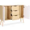 Buy Wooden Sideboard - Scandinavian Design - 3 drawers - Roger Natural wood 59652 at Privatefloor